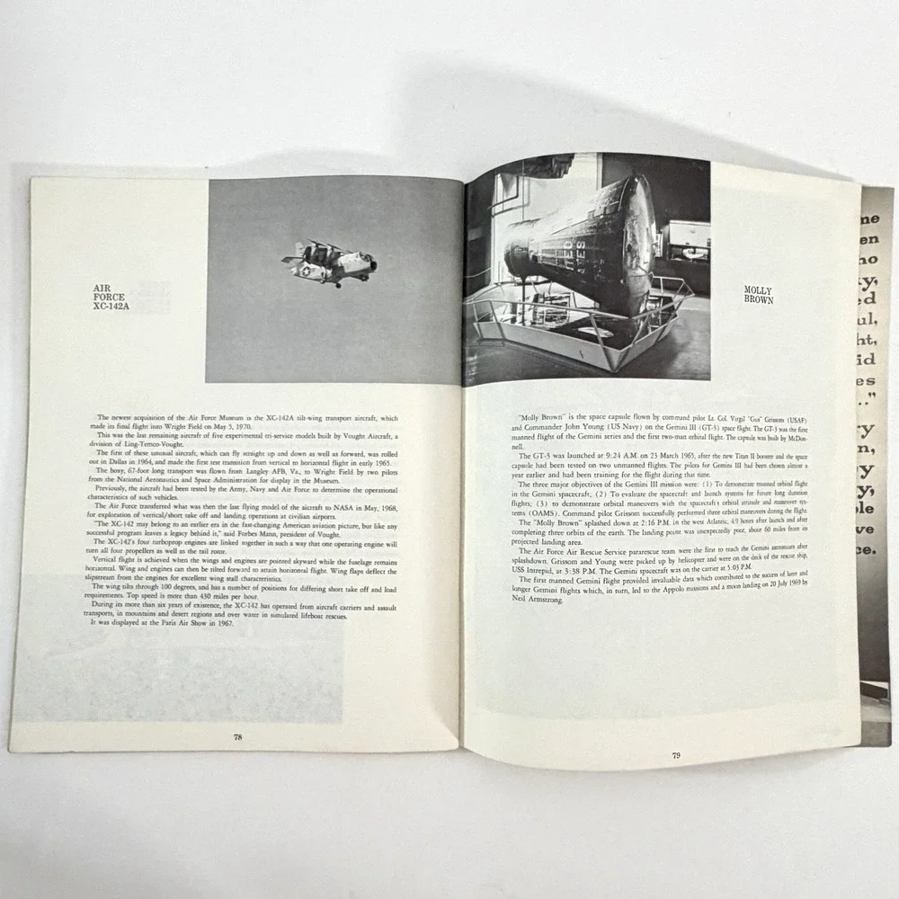 Vintage 1970 US Air Force Museum Guide Booklet Wright Patterson AFB Aviation OH